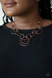 Paparazzi Accessories Ringing Relic - Copper Necklace Set