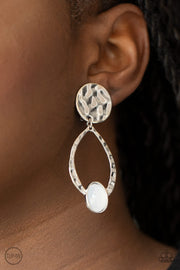 Paparazzi Accessories Opal Obsession - White Earrings