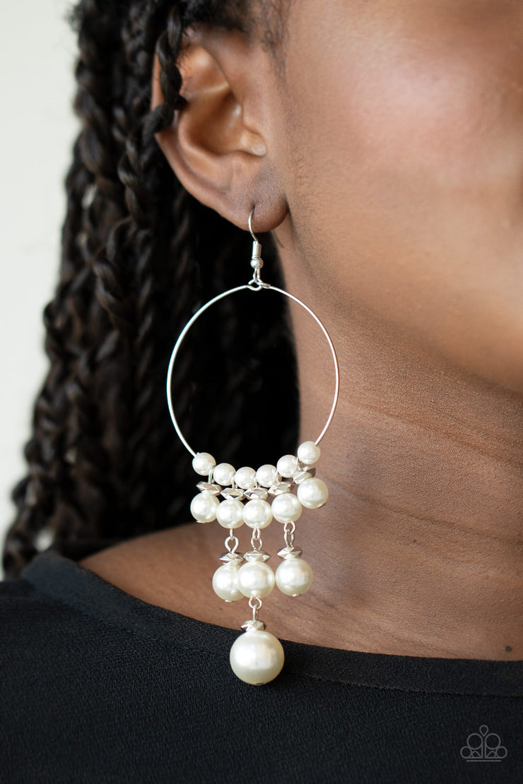 Paparazzi Accessories Working The Room White Earrings