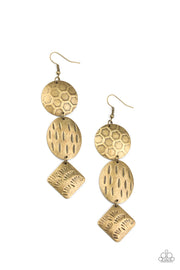 Paparazzi Accessories Mixed Movement - Brass Earrings