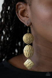 Paparazzi Accessories Mixed Movement - Brass Earrings
