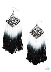 Paparazzi Accessories DIP The Scales - Black Earrings