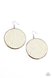 Paparazzi Accessories Wonderfully Woven - White Earrings