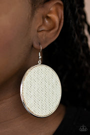 Paparazzi Accessories Wonderfully Woven - White Earrings