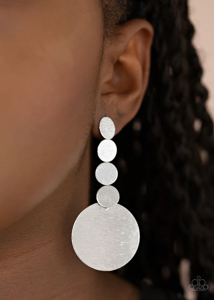 Paparazzi Accessories Idolized Illumination - Silver Earrings