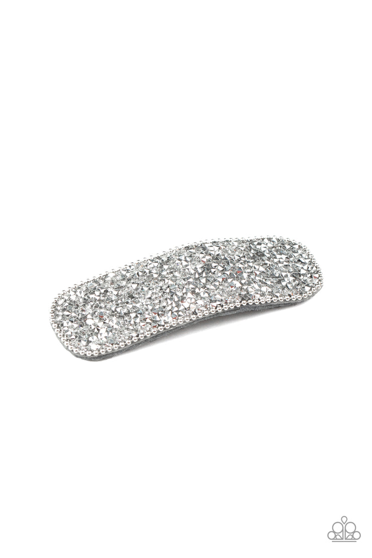 Paparazzi Accessories From HAIR On Out Silver Hair Clip