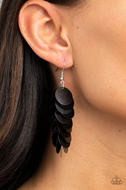 Paparazzi Accessories Now You SEQUIN It - Black Earrings