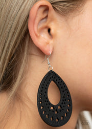 Paparazzi Accessories Belize Beauty - Black Earrings
