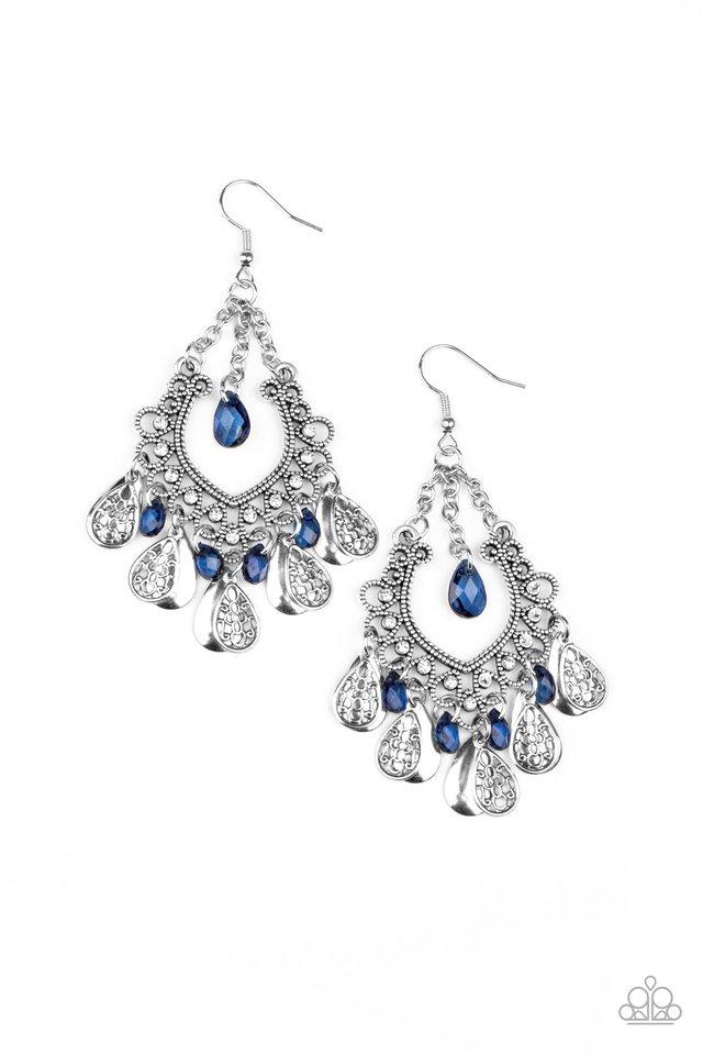 Paparazzi Accessories Musical Gardens Blue Earrings