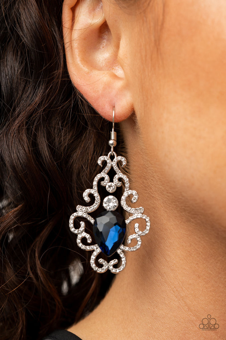 Paparazzi Accessories Happily Ever AFTERGLOW - Blue Earrings