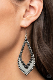 Paparazzi Accessories Essential Minerals Black Earrings
