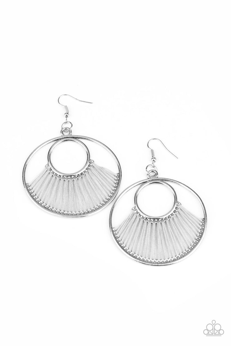 Paparazzi Accessories Really High-Strung Silver Earrings