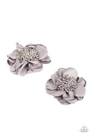Paparazzi Accessories Full On Floral Silver Hair Clip