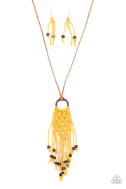 Paparazzi Accessories Its Beyond MACRAME! - Yellow Necklace Set