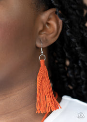 Paparazzi Accessories Between You and MACRAME Orange Necklace Set