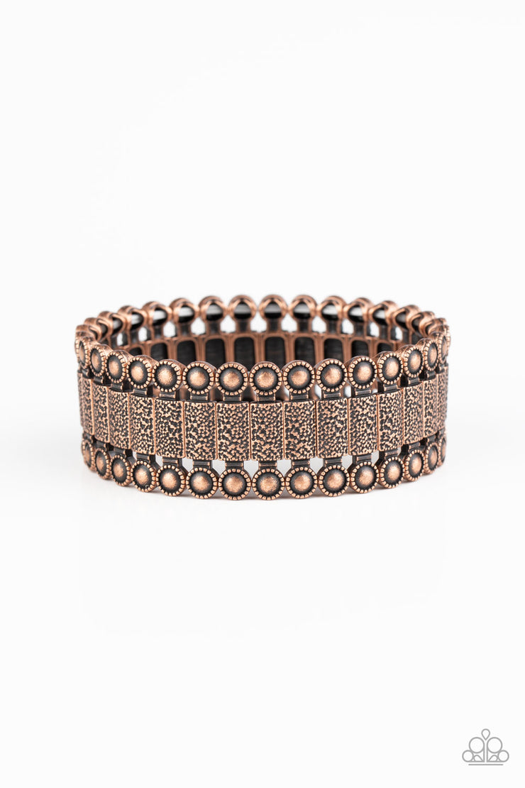 Paparazzi Accessories Rustic Rhythm - Copper Bracelet