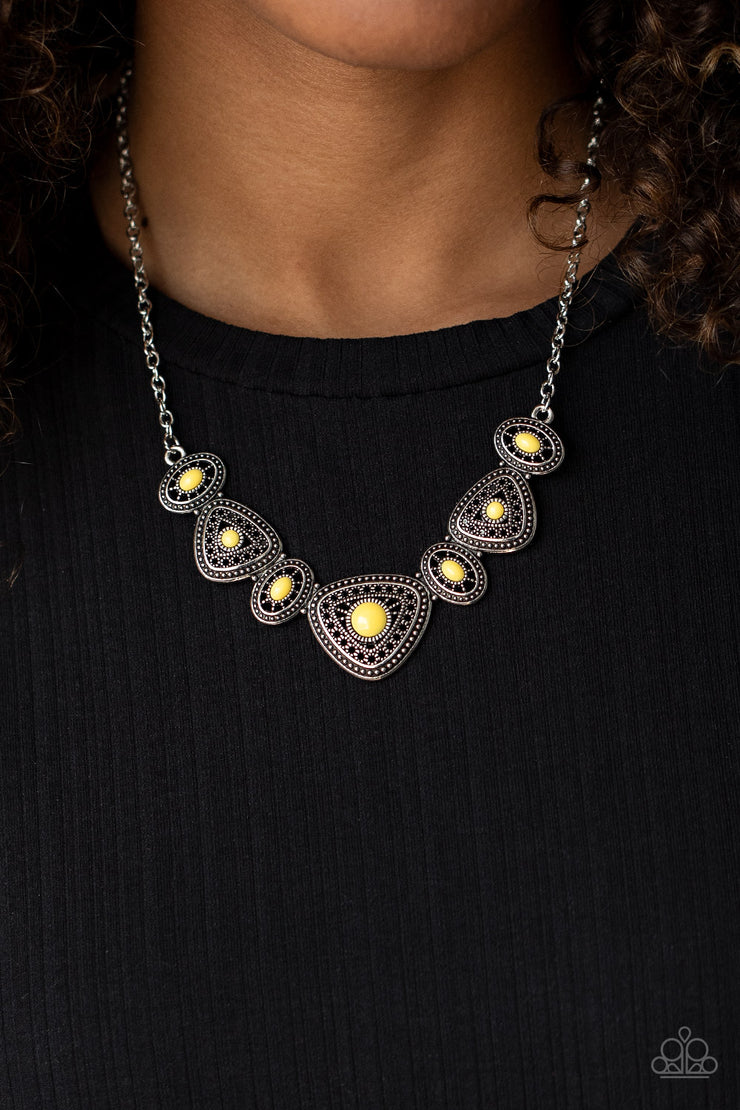 Paparazzi Accessories Totally TERRA-torial - Yellow Necklace Set