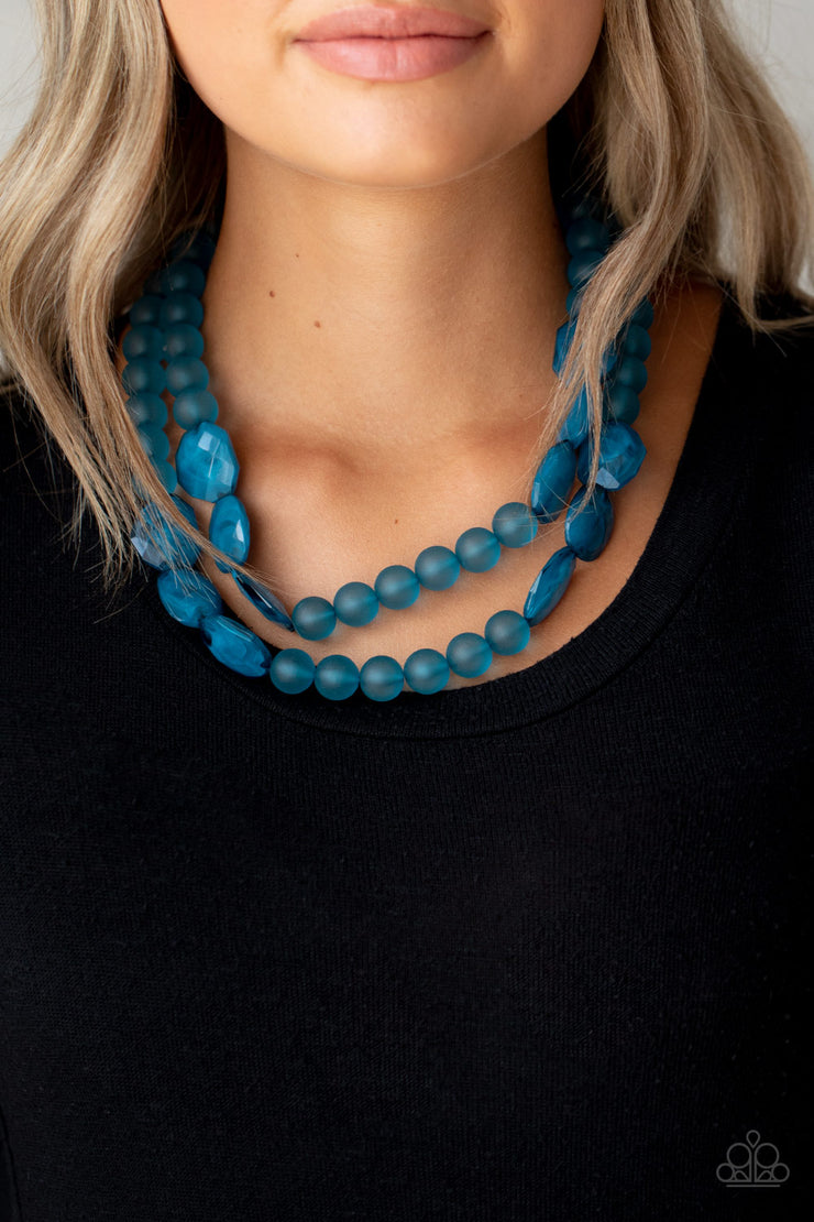 Paparazzi Accessories Arctic Art - Blue Necklace Set