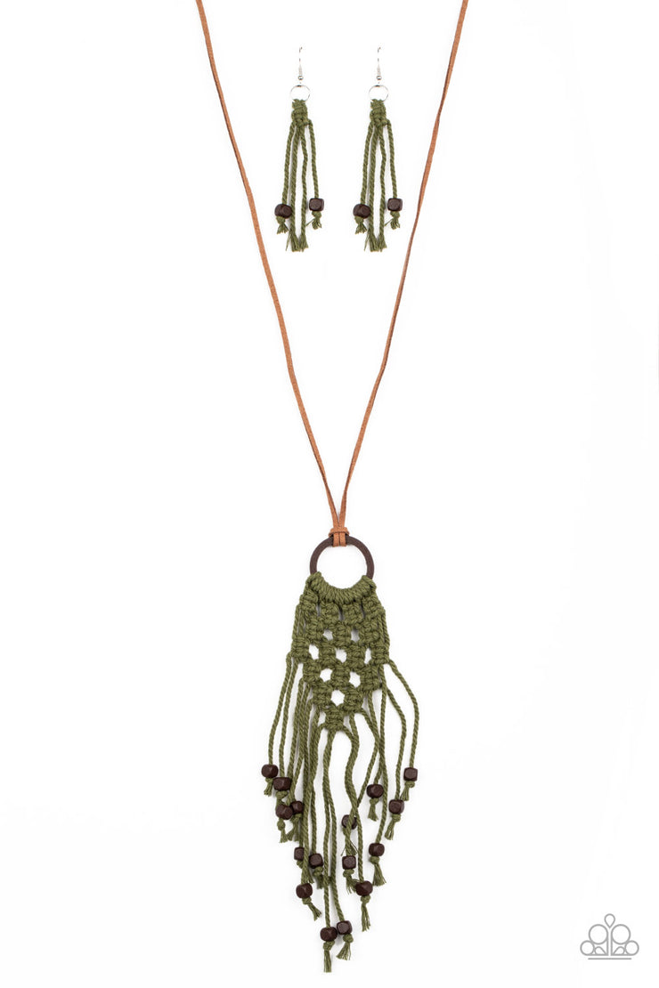 Paparazzi Accessories It’s Beyond MACRAME! - Green Necklace