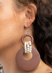 Paparazzi Accessories Beach Day Drama - Brown Earrings