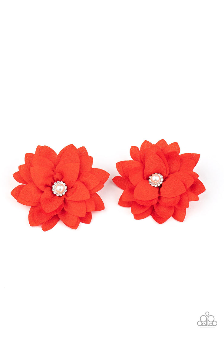 Paparazzi Accessories Things That Go BLOOM! - Red Hair Clip