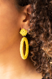 Paparazzi Accessories Be All You Can BEAD Yellow Earrings