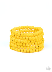 Paparazzi Accessories Diving in Maldives Yellow Bracelet