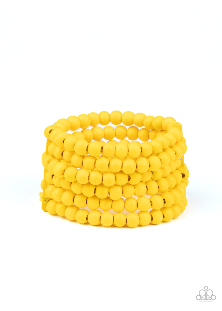 Paparazzi Accessories Diving in Maldives Yellow Bracelet