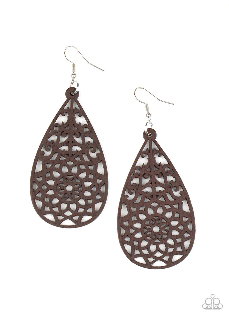 Paparazzi Accessories Seaside Sunsets - Brown Earrings