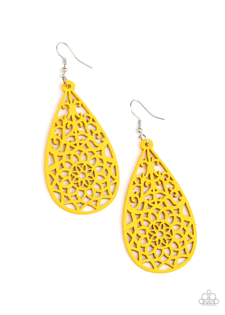 Paparazzi Accessories Seaside Sunsets Yellow Earrings