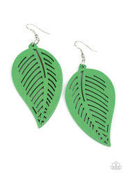 Paparazzi Accessories Tropical Foliage - Green Earrings