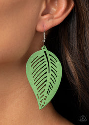 Paparazzi Accessories Tropical Foliage - Green Earrings