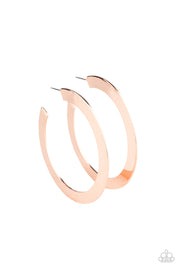 Paparazzi Accessories The Inside Track - Copper Hoop Earrings