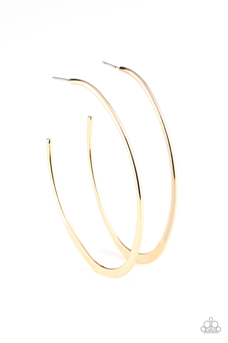 Paparazzi Accessories Flatlined - Gold Earrings