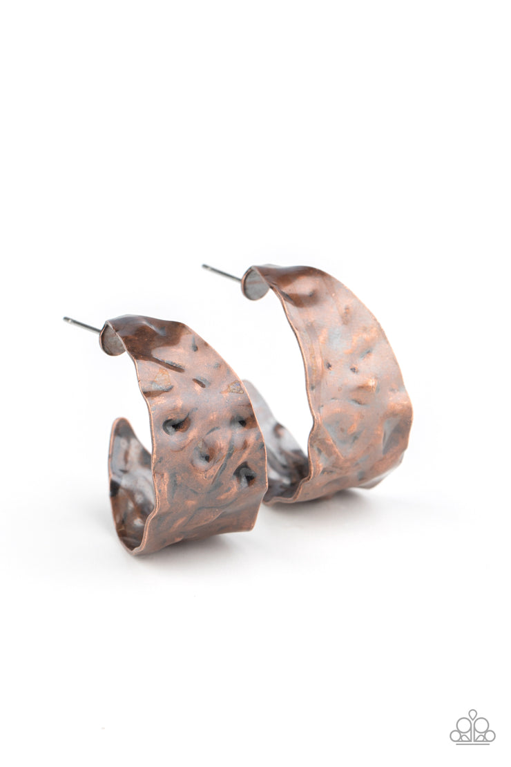 Paparazzi Accessories Put Your Best Face Forward Copper Earrings