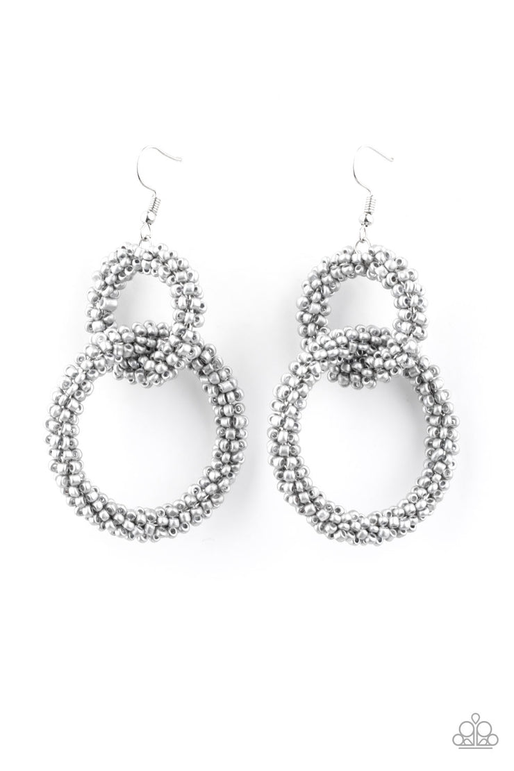 Paparazzi Accessories Luck BEAD a Lady - Silver Earrings