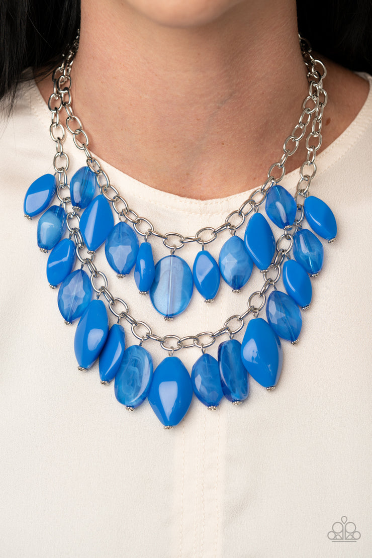 Paparazzi Accessories Palm Beach Beauty - Blue Necklace Set