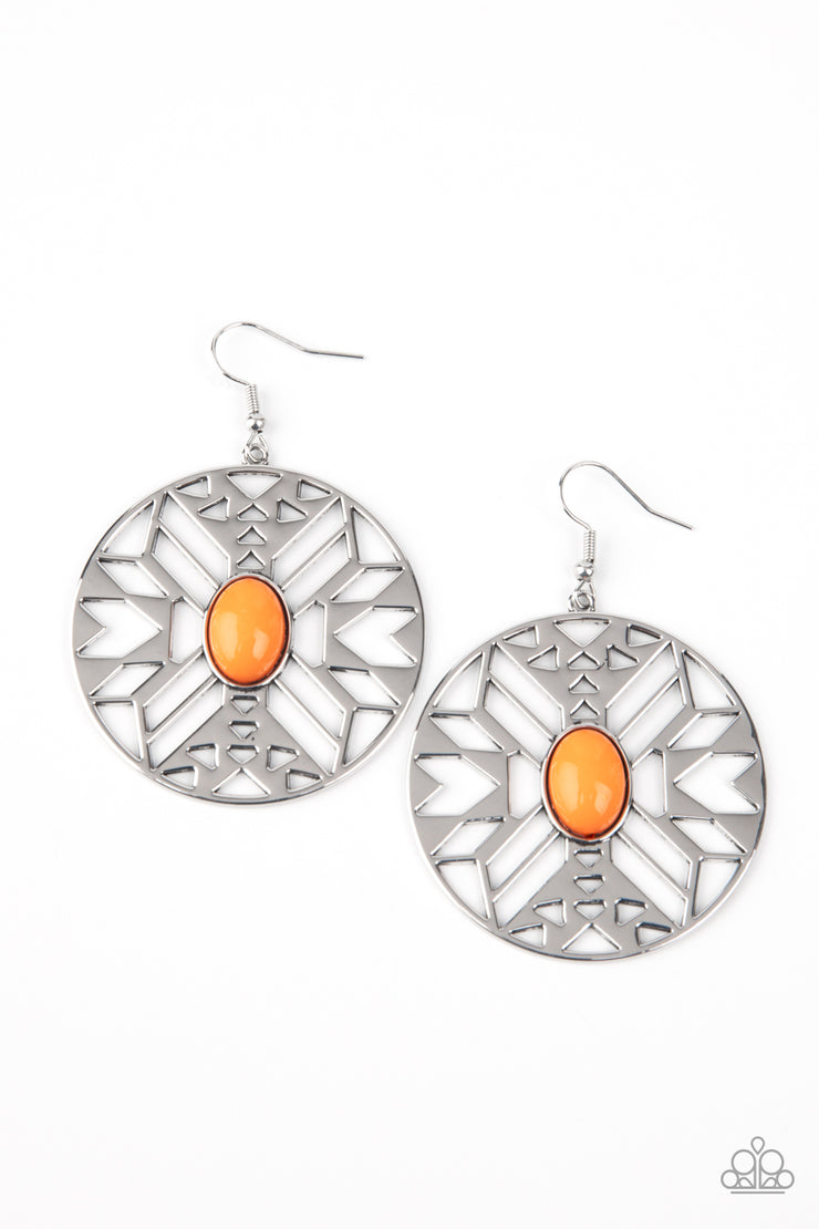 Paparazzi Accessories Southwest Walkabout - Orange Earrings