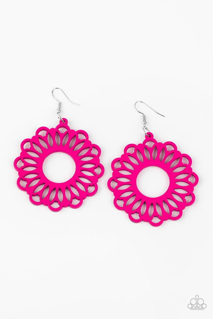 Paparazzi Accessories Dominican Daisy Pink Earrings