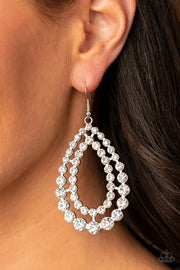 Paparazzi Accessories Glacial Glaze - White Earrings