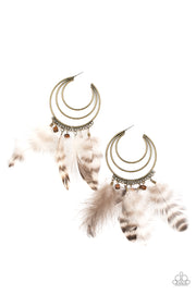 Paparazzi Accessories Freely Free Bird Brass Earrings