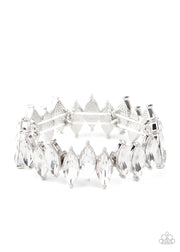 Paparazzi Accessories Fiercely Fragmented - White