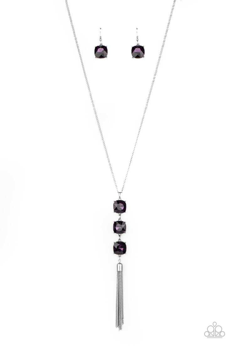 Paparazzi Accessories GLOW Me The Money! - Purple Necklace Set