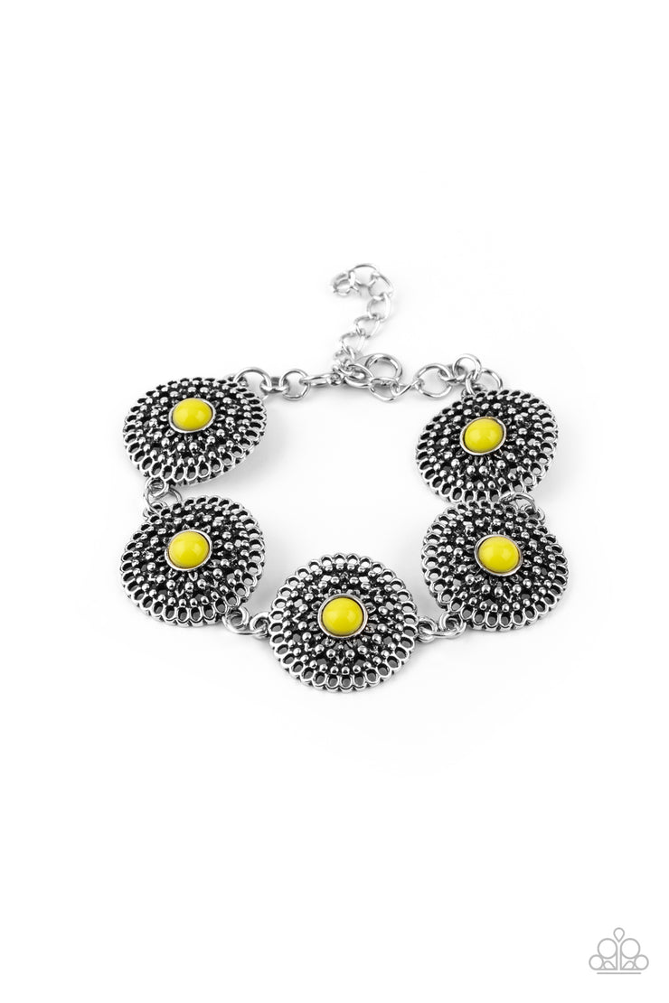 Paparazzi Accessories Mojave Mandalas Yellow Bracelet