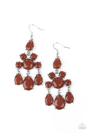 Paparazzi Accessories Afterglow Glamour - Brown Earrings