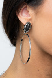 Paparazzi Accessories At Long LASSO Black Clip-On Earrings