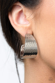Paparazzi Accessories Flatten The Curve Silver Earrings
