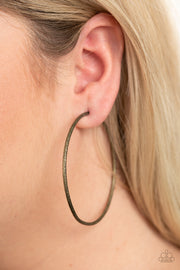 Paparazzi Accessories Rustic Roundabout Brass Earrings