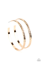 Paparazzi Accessories TREAD All About It - Gold Earrings
