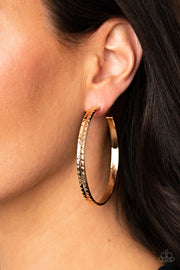 Paparazzi Accessories TREAD All About It - Gold Earrings